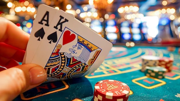 Multi-camera angle view of sritoto live baccarat studio table with dealer and chip staging area